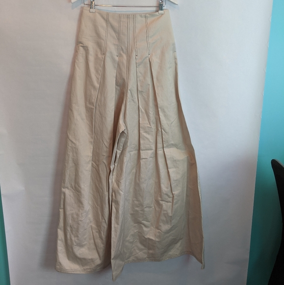 Brunello Cuccinelli wide leg pants in oat size 6 - Picture 7 of 10
